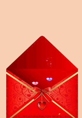 Koperta z kartką na Walentynki